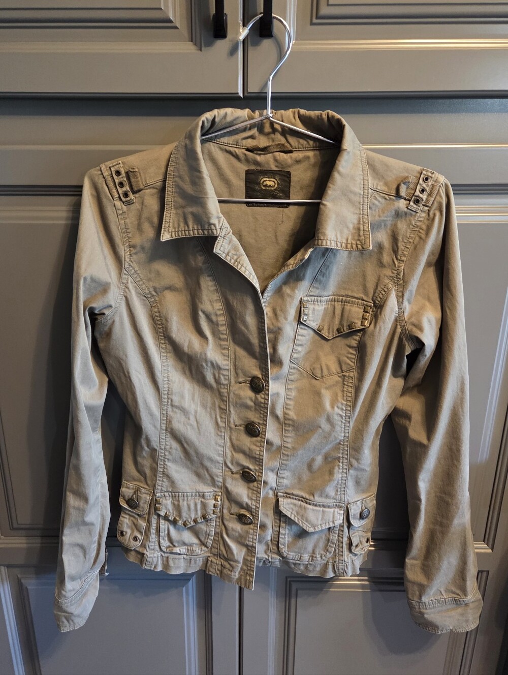 ECKORED 1972 VINTAGE PIECE ARMY GREEN LOVE & PEACE JACKET FITS SMALL